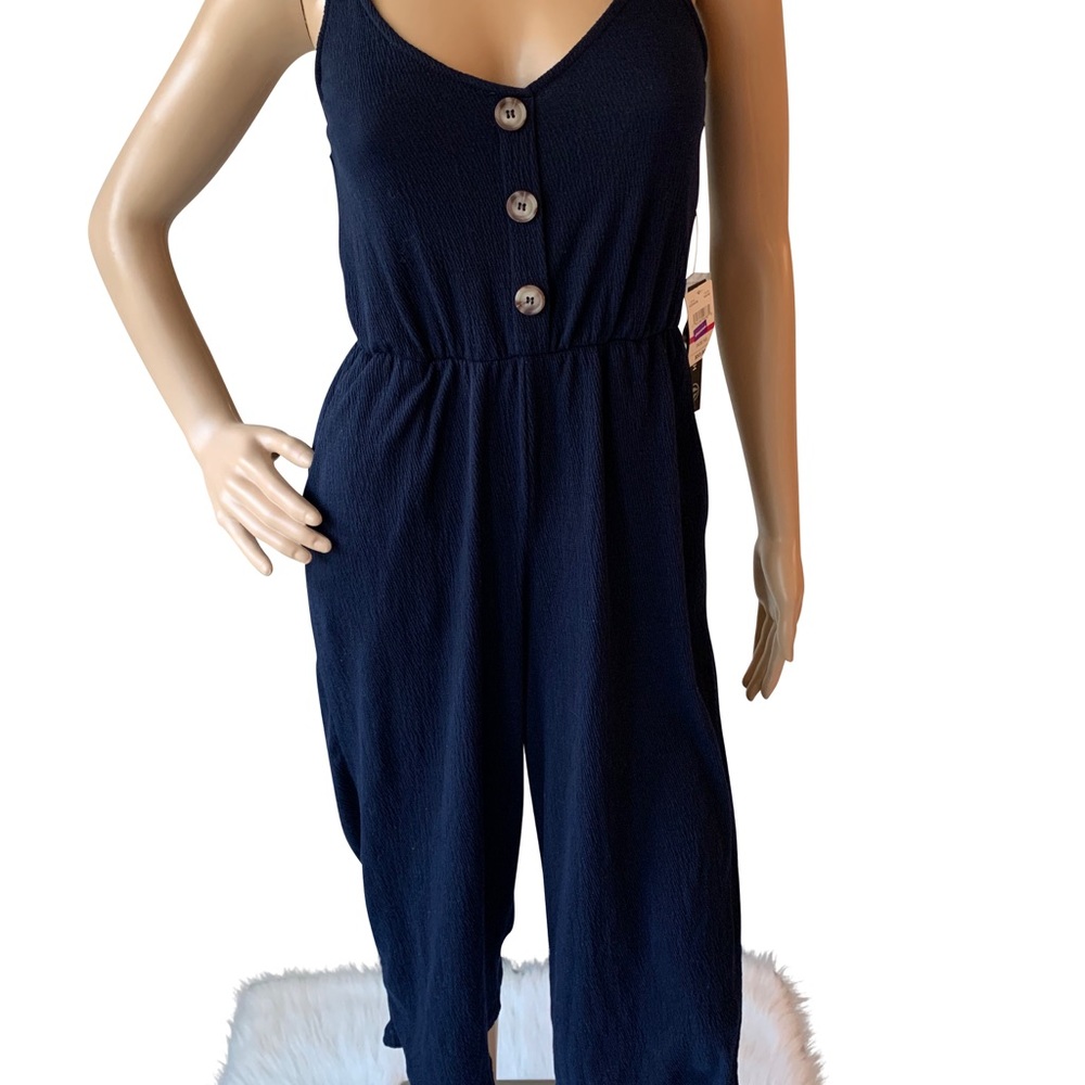New As U Wish Navy Jumpsuit Size XS